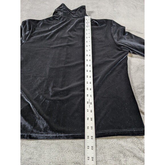 Vintage J Crew Velvet Track Jacket XL Black 80s 90s Velour - Picture 8 of 8